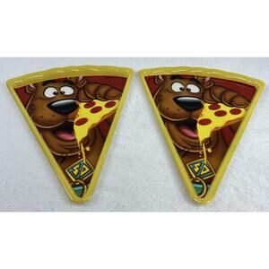 Scooby-Doo Pizza Slice Trays Set of 2 Hanna-Barbera Cartoon Kids Party Serving
